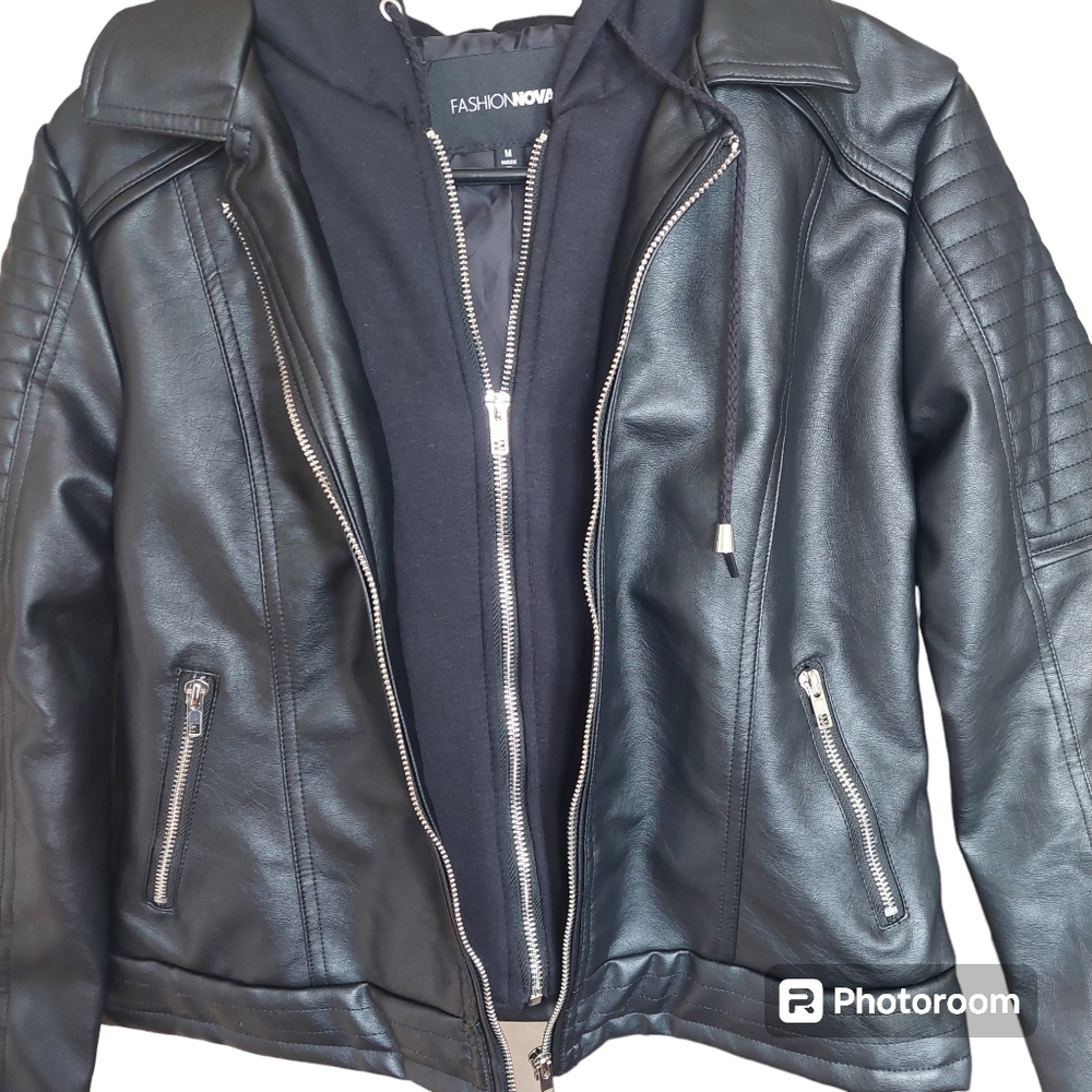 Black Jacket with Liner and Hoodie
